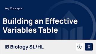  Building an Effective Variables Table video thumbnail