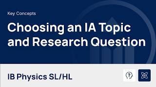 Choosing an IA Topic and Writing a Research Question video thumbnail