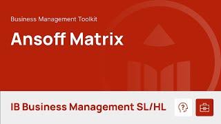 Ansoff Matrix video thumbnail