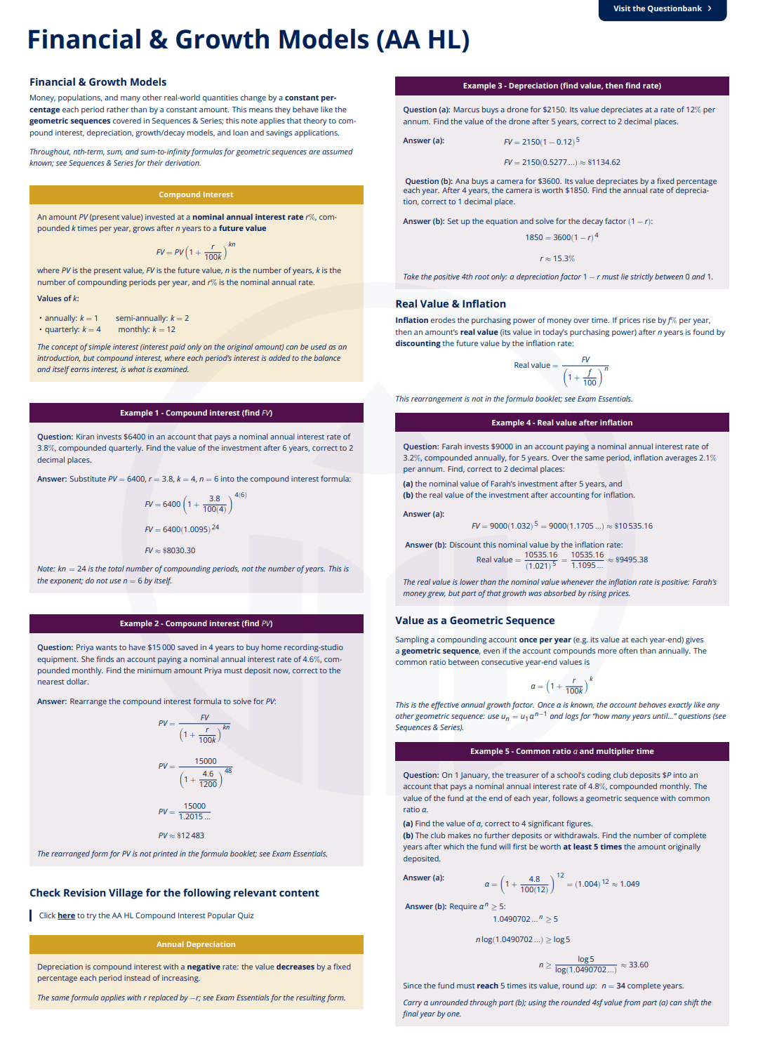 Financial and Growth Models