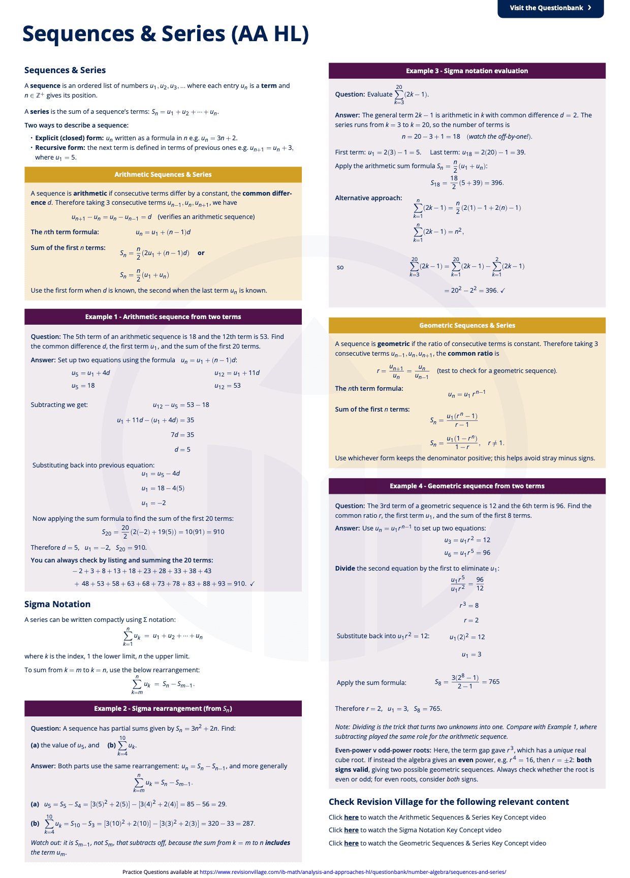 Sequences & Series