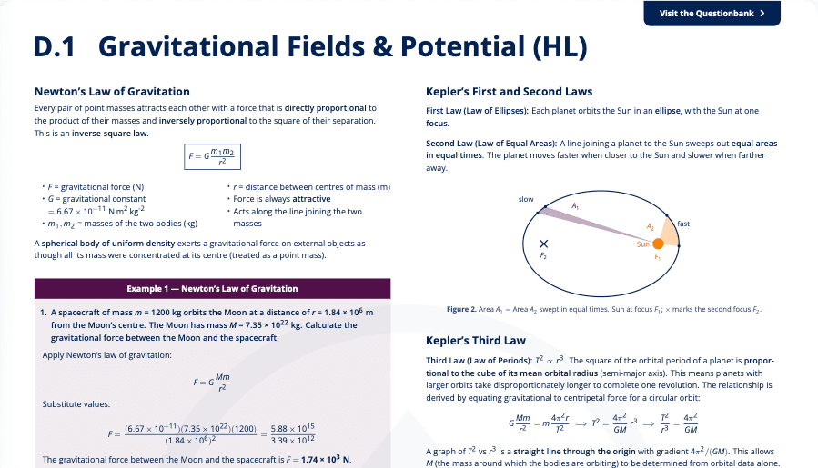 D.1 - Gravitational Fields & Potential