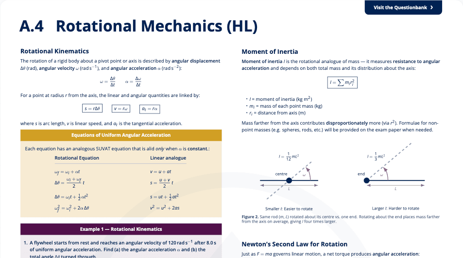 A.4 - Rotational Mechanics