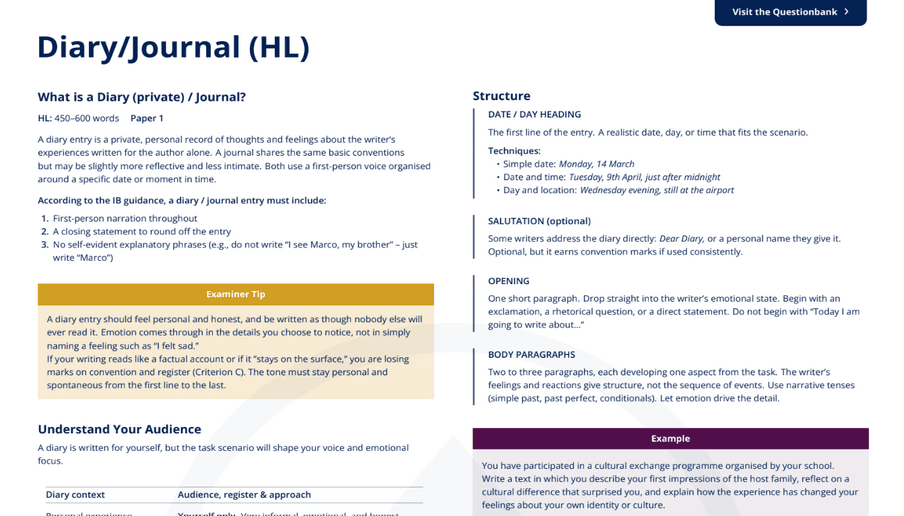 Diary/Journal