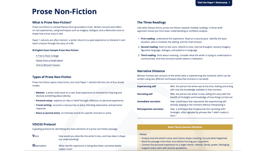 Prose Non-Fiction
