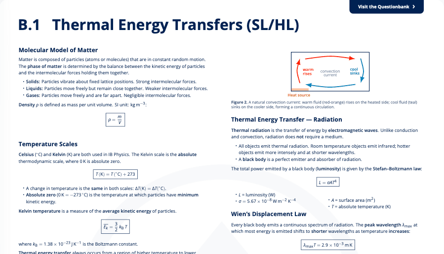 B.1 - Thermal Energy Transfers