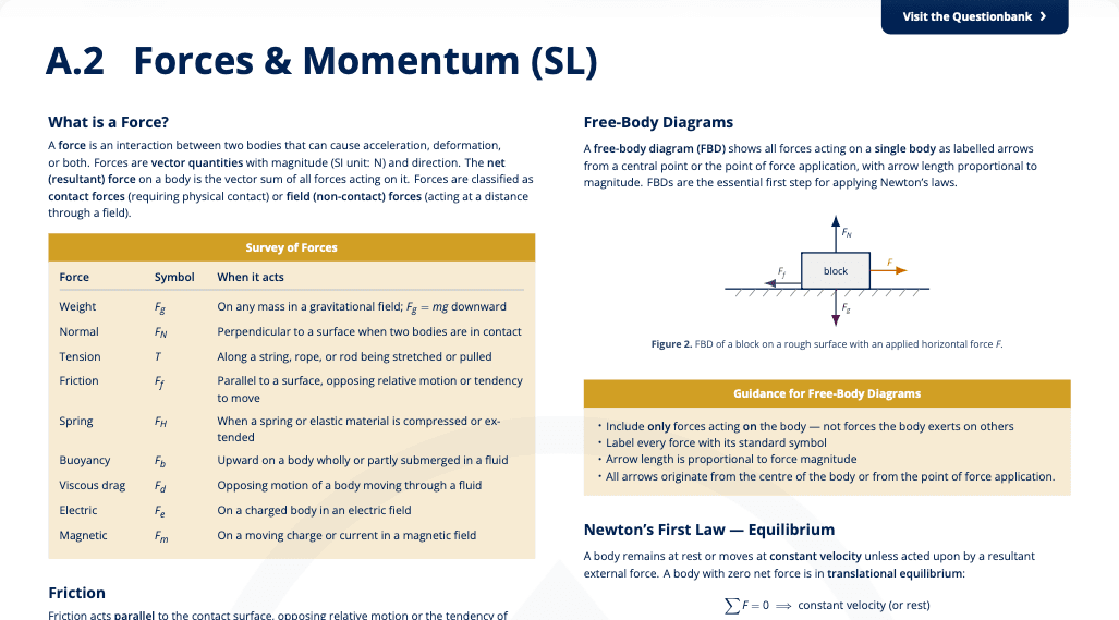 A.2 - Forces & Momentum