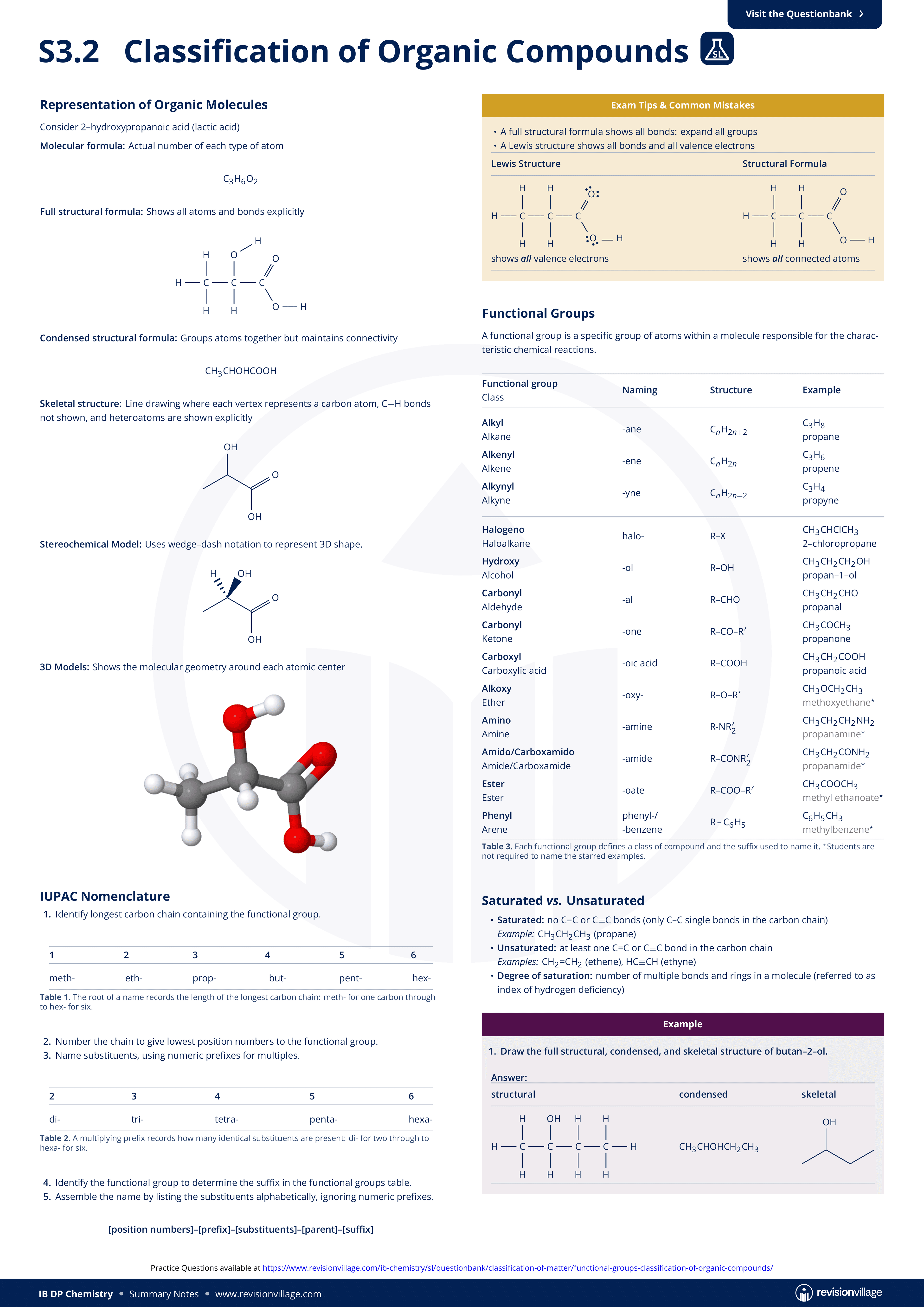S3.2 - Classification of Organic Compounds
