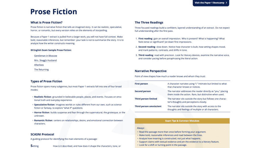 Prose Fiction