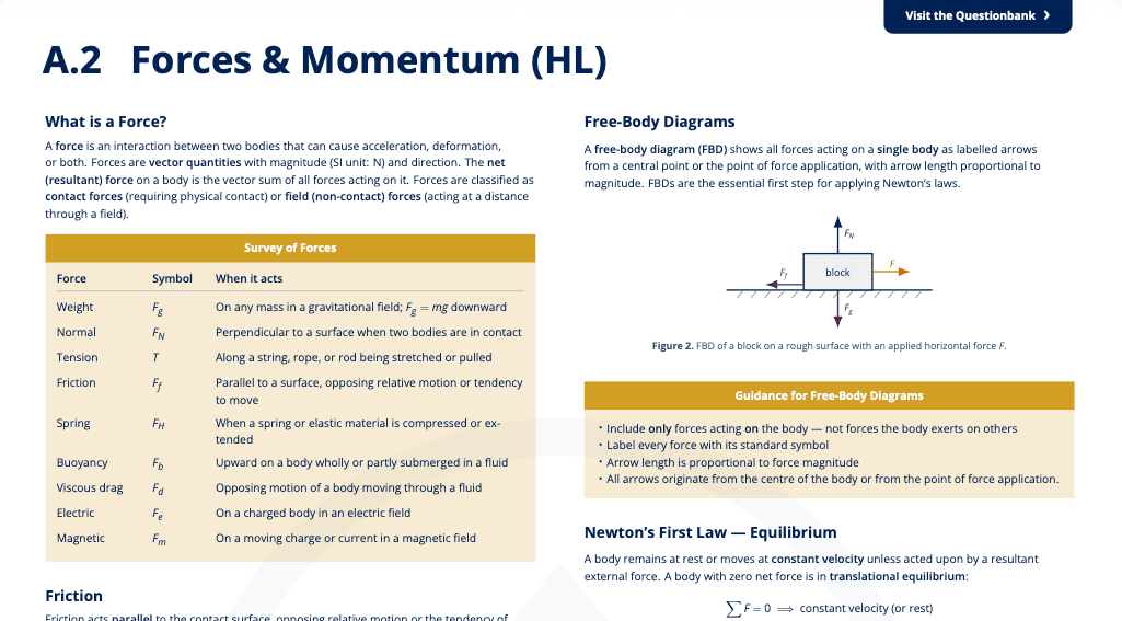 A.2 - Forces & Momentum