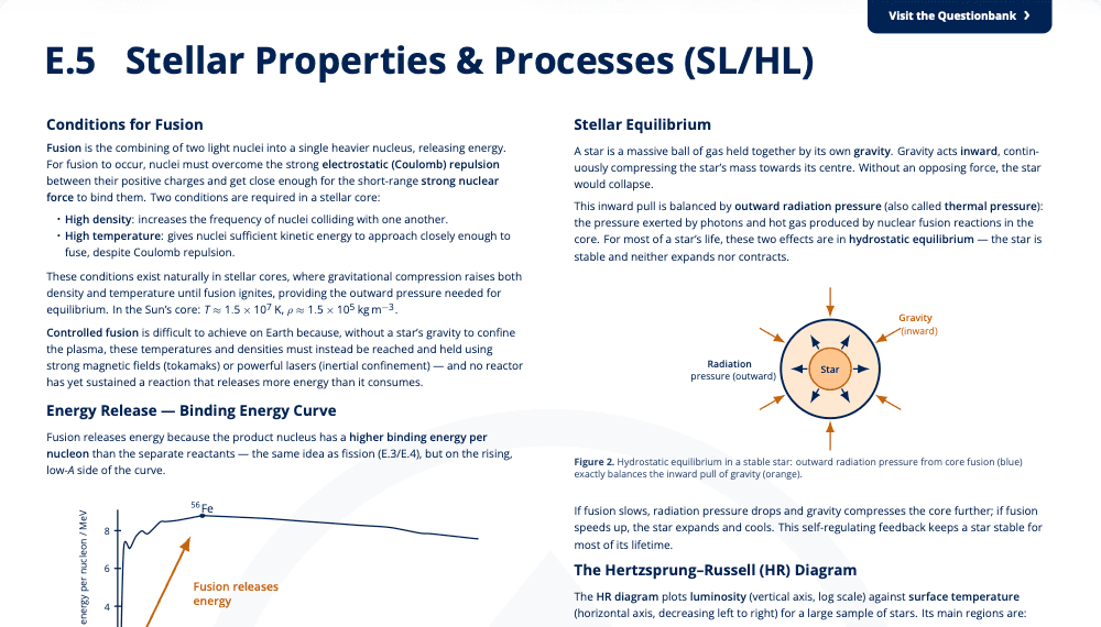 E.5 - Stellar Properties & Processes